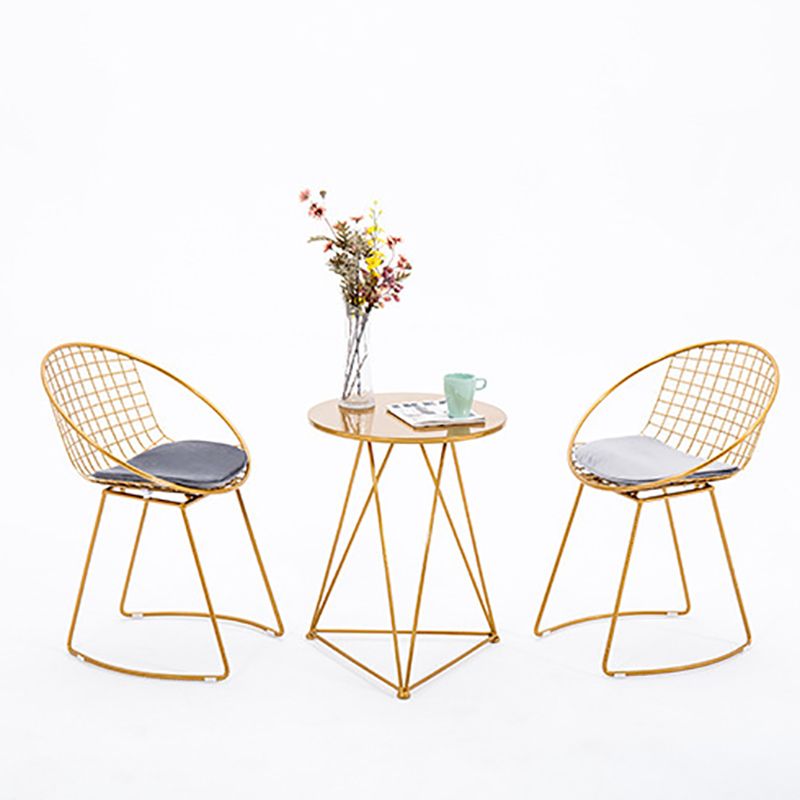 Metal Kitchen Dining Arm Chairs Glam Upholstered Dining Chairs