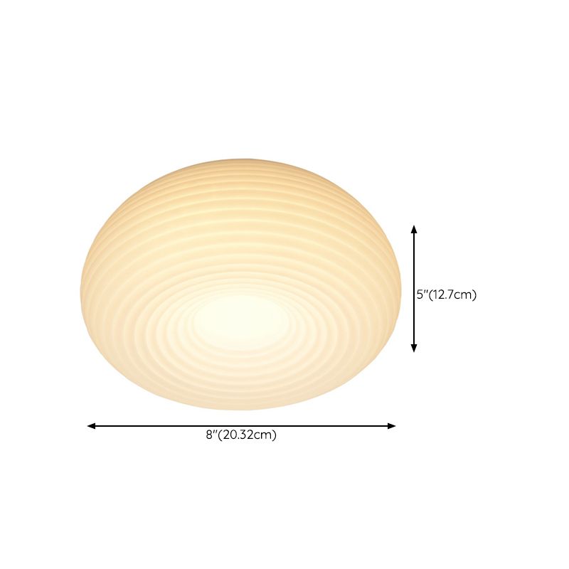 White Shaded Flush Mount Lighting Modernism LED Ceiling Light for Home