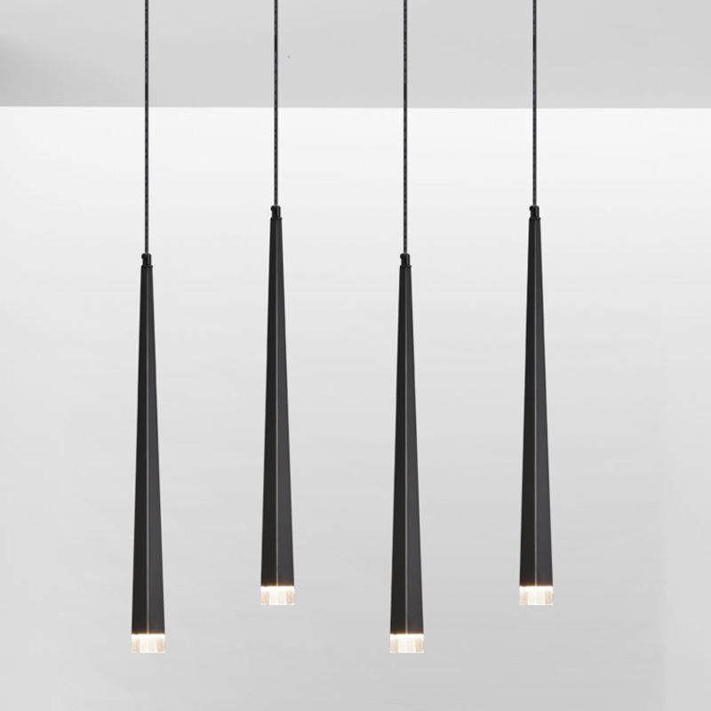 Geometry Shape Metal Hanging Lights Modern Style Hanging Light Fixtures in Black