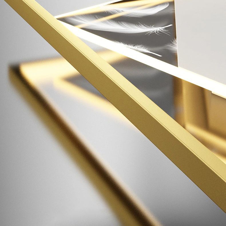 Plafonnier encastré géométrique minimaliste moderne luminaire encastré en verre