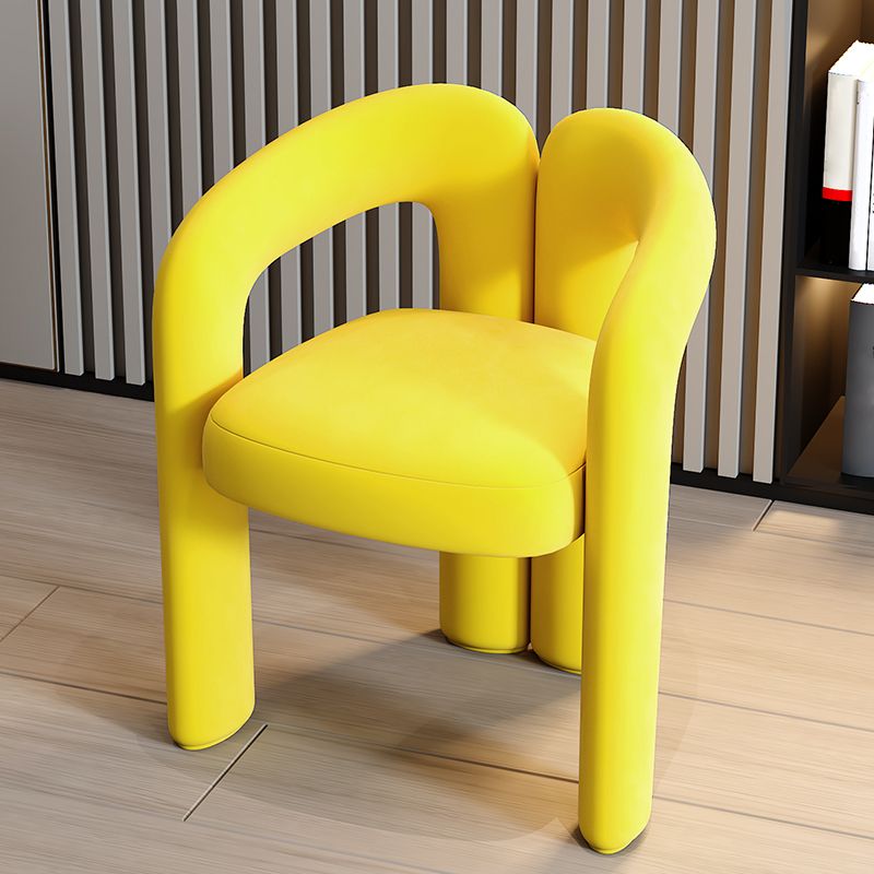 Modern Style Upholstered Dining Chair Open Back Dining Arm Chair