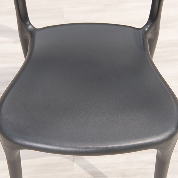 19" Wide Contemporary Side Chair Plastic Open Back Patio Dining Chair