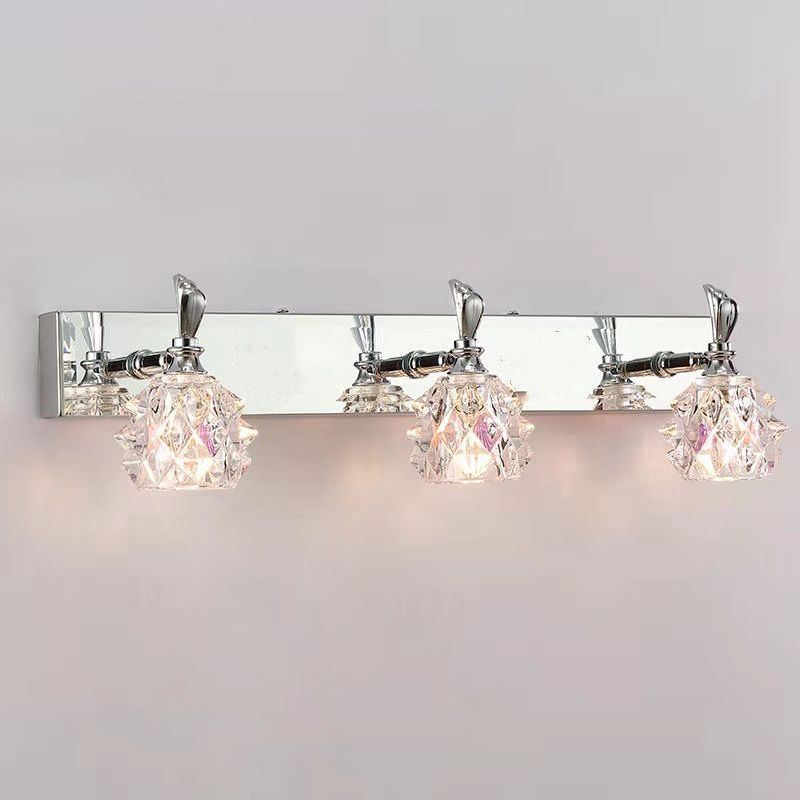 Filmaires d'éclairage de vanité de style miniité minimaliste moderne Lights Vanity Lights avec Crystal Shade