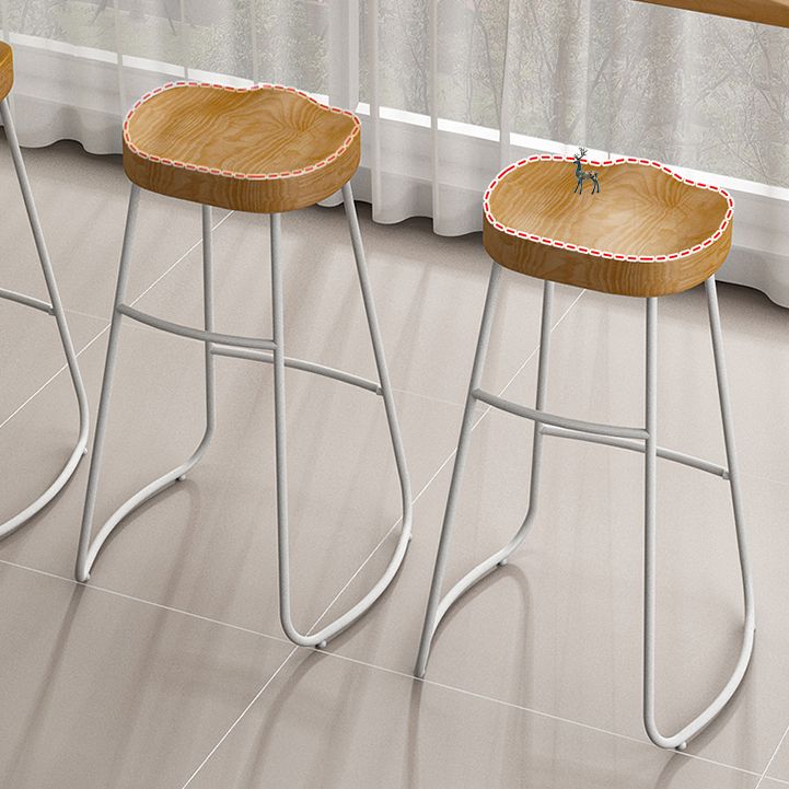 Contemporary Metal Legs Bar Stools Living Room Counter Chair