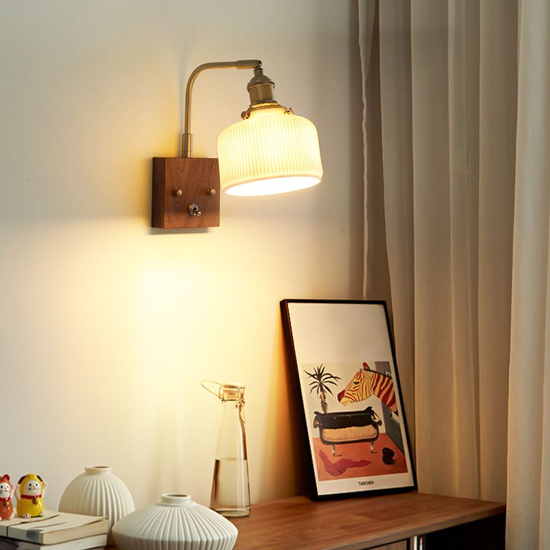 Modern Wall Light Sconce Wooden Wall Light Fixture for Bedroom