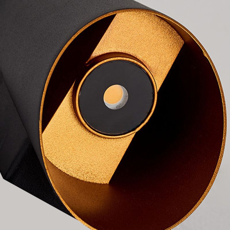 Iluminación de pared de sombra geométrica al estilo posmoderno metal 2 luces lámpara de apliques