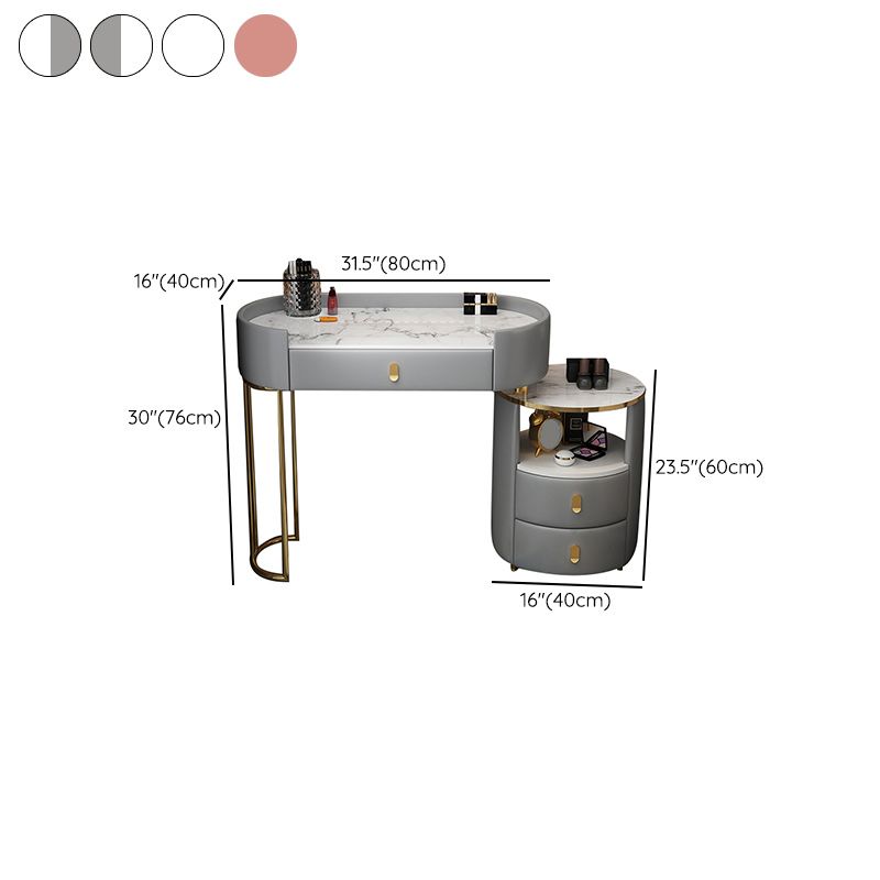 Adjustable Makeup Counter Lights Vanity Dressing Table with Drawer