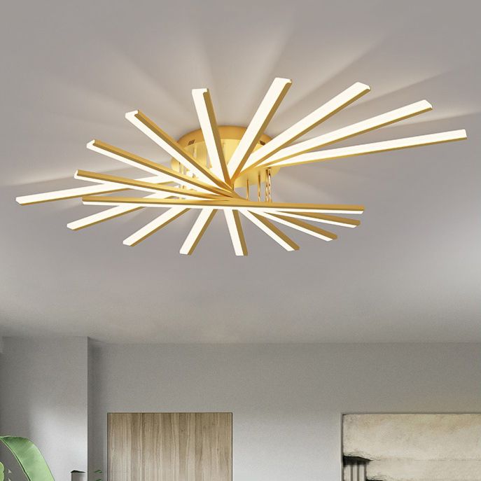Sputnik Design LED Flush Mounted Ceiling Lights Simplicity Lighting Fixture for Bedroom