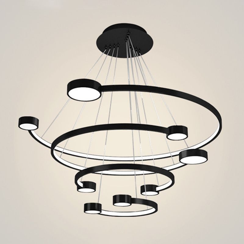 Multi-Layer Ceiling Pendant Light Modern Metal Hanging Lights