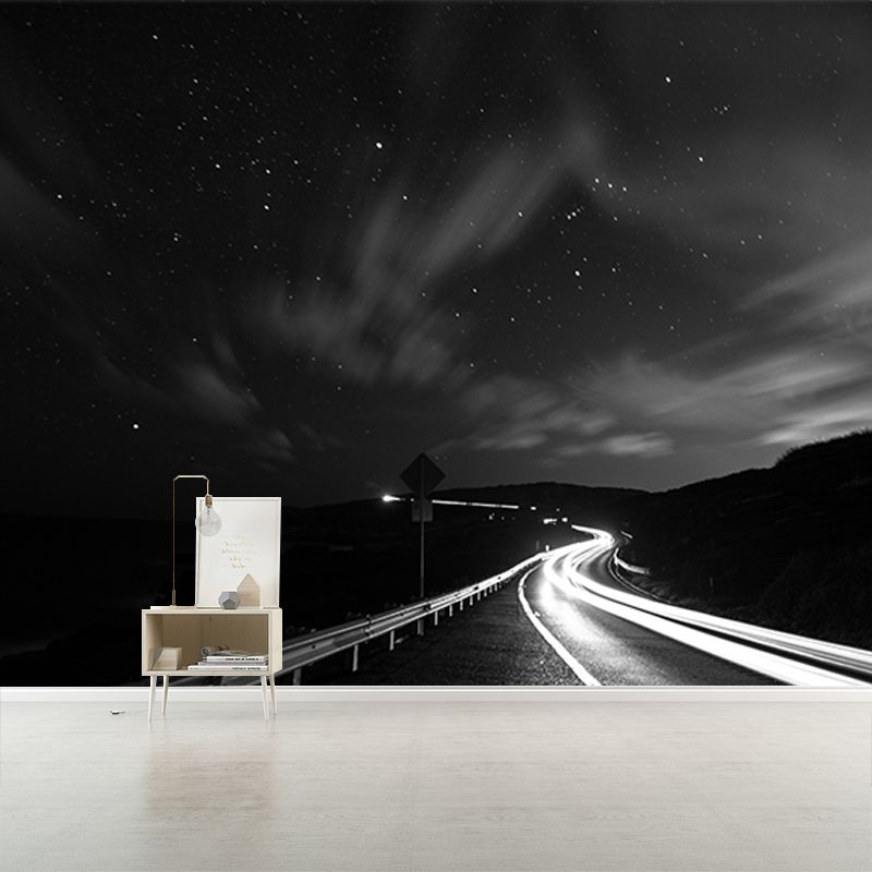 Highway Photography Mural Wallpaper Environment Friendly Living Room Wall Mural