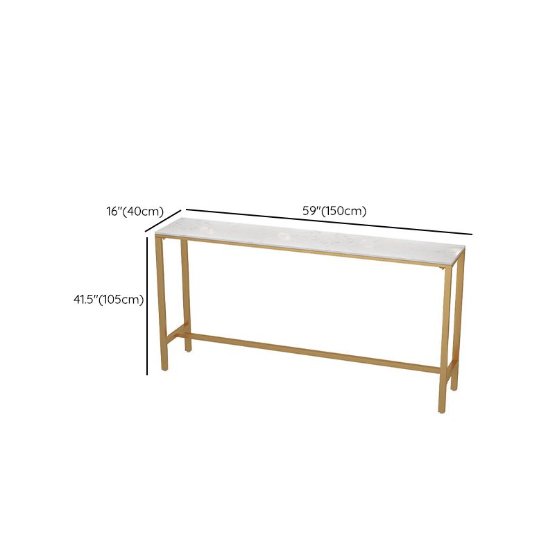 Faux Marble Bar Dining Table Geometric Bar Table for Cafe And Breakroom