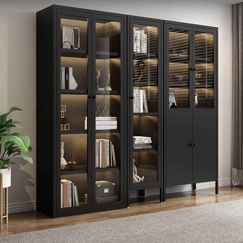 Scandinavian Style Bookcase with Door Shelf Bookcase for Study Room and Office