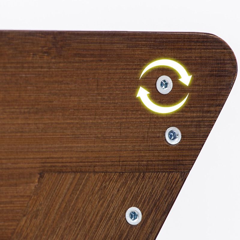 15" Wide Contemporary Corner Table Wood Double Tier Accent Side Table