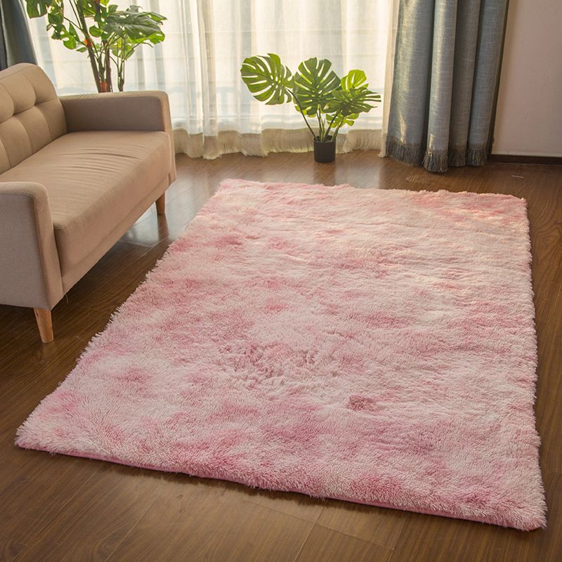 Multi Color Plain Rug Fluffy Scandinavian Carpet Pet Friendly Washable Rug for Great Room