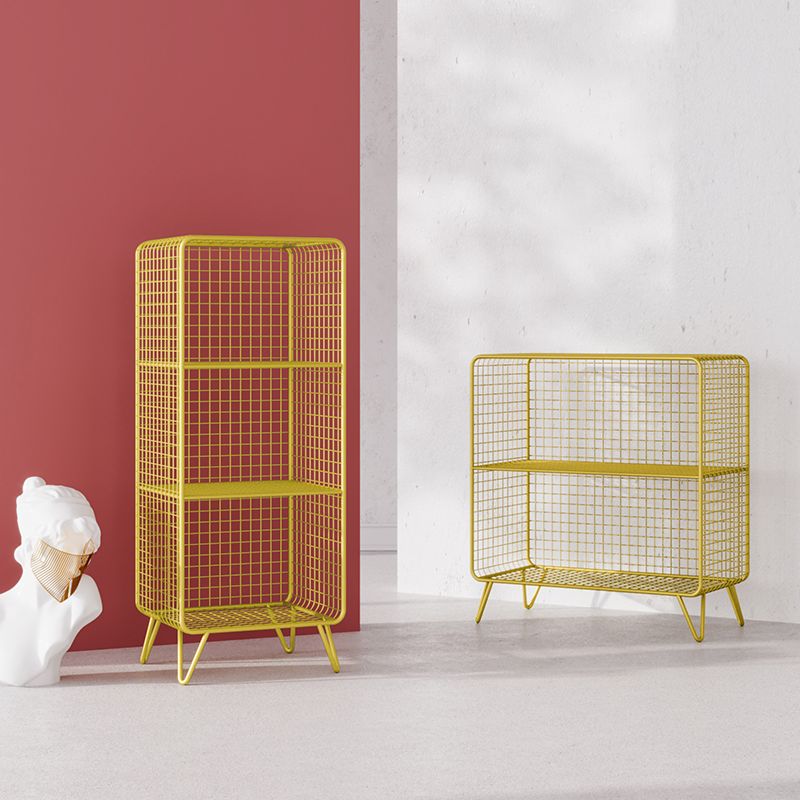 Glam Style Bookshelf Metal Standard Shelf Bookcase for Home Use