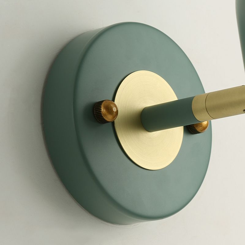 Modern Concise Macaron Wall Lamp Wrought Iron Dome Wall Light for Interior Spaces