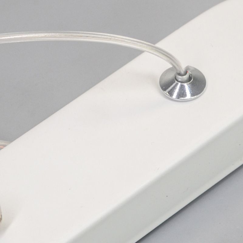 Modern Style Linear Shape Island Lighting Idea Metal 1-Light Island Pendant in White