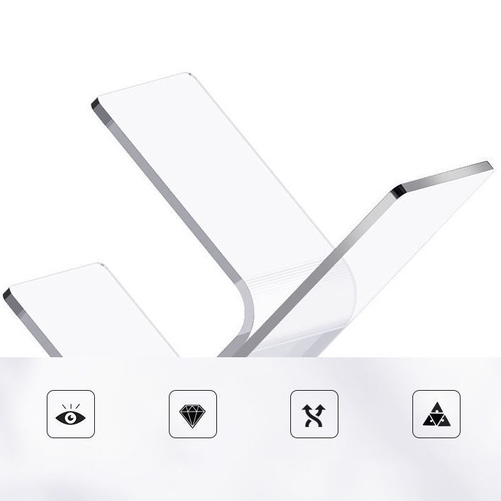 Modern Open Back Standard Bookshelf Acrylic Bookcase with Shelves for Study Room