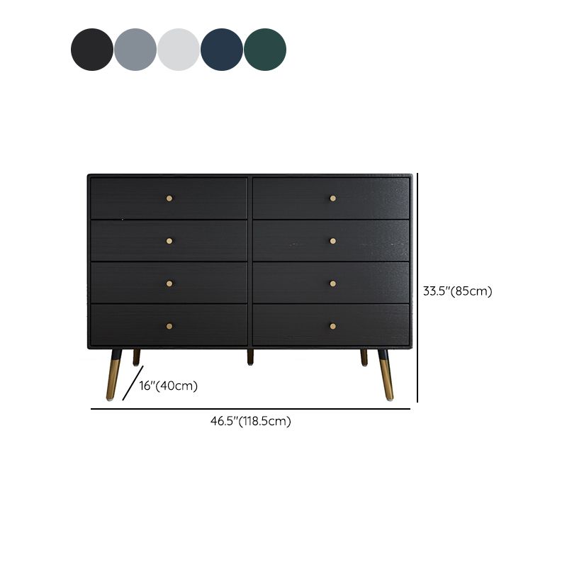 Glam Storage Chest Dresser Horizontal Storage Chest with Drawers