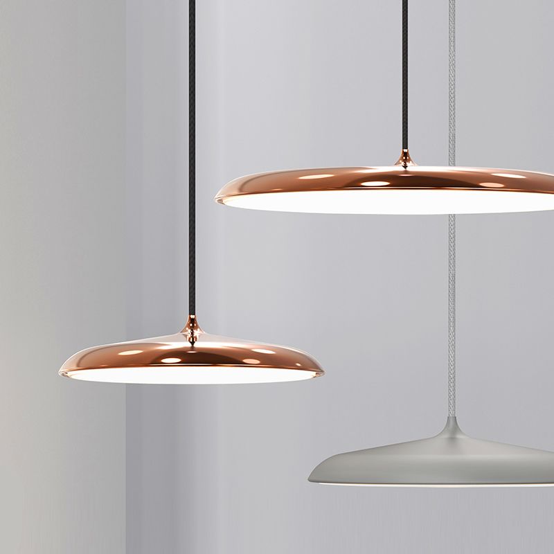 Comedor LED LED LIGHT LUCHE Simplicidad Lámpara colgante de techo con sombra de metal de disco