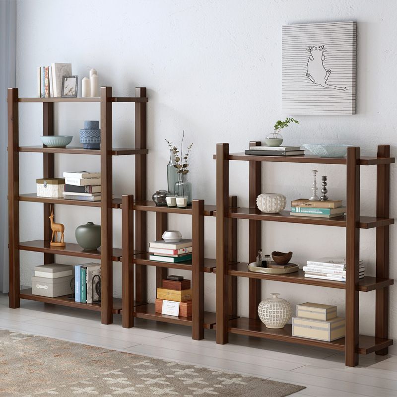 Vertical Shelf Bookcase with Shelves Wooden Bookshelf for Home Office