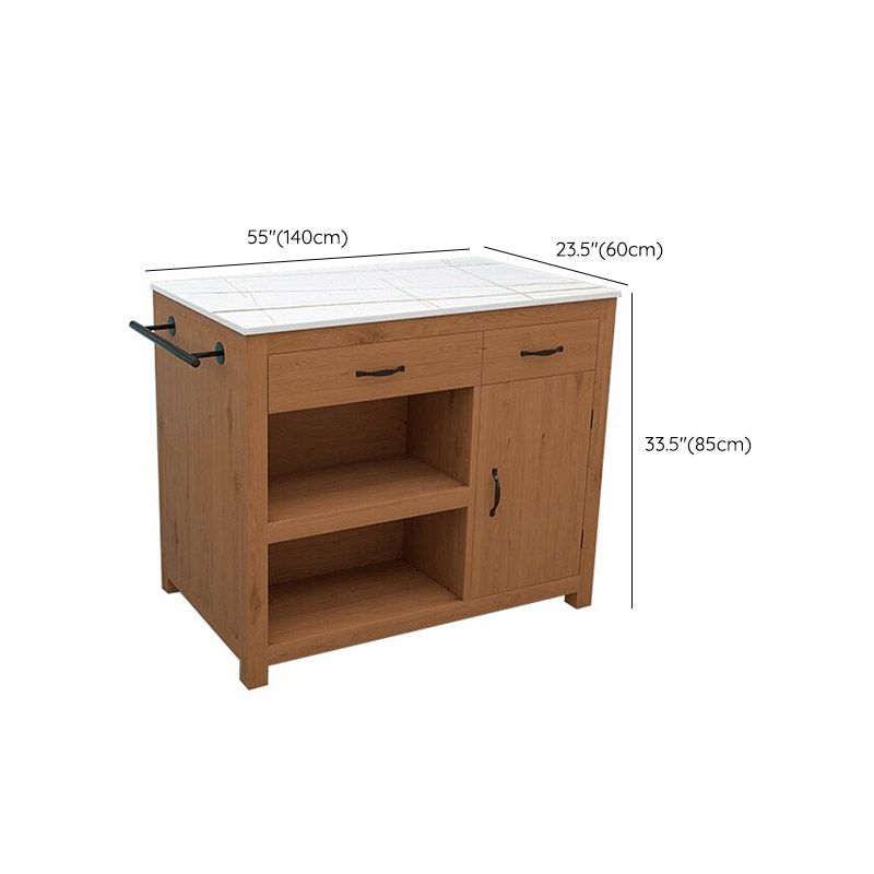 Modern Kitchen Island Table Dining Room Prep Table with Drawer