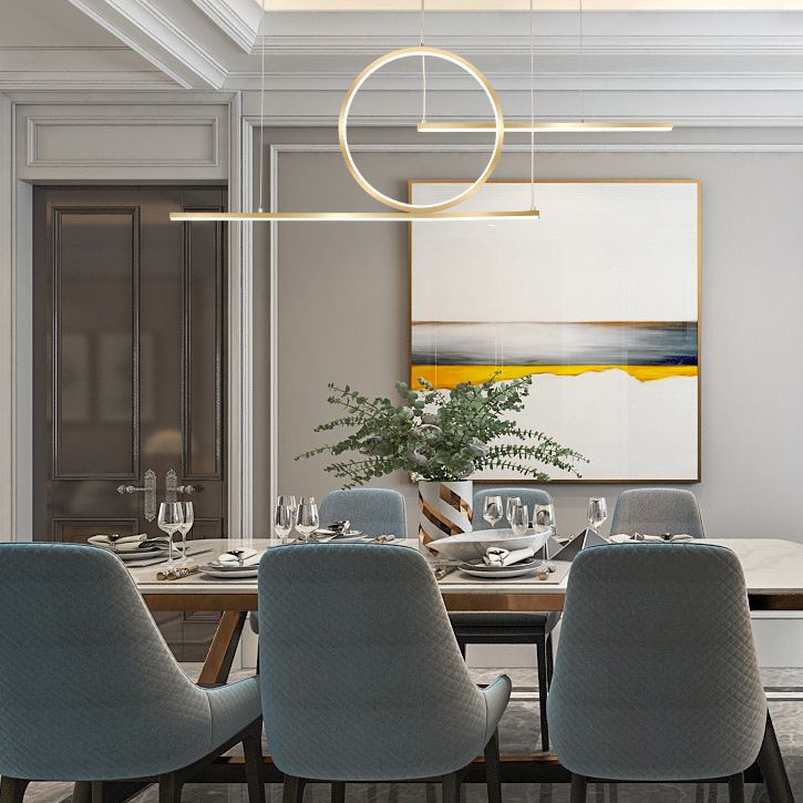 Ring Island Lighting Fishtures Acrilic Minimalismo Apparecchi di illuminazione a sospensione per il ristorante