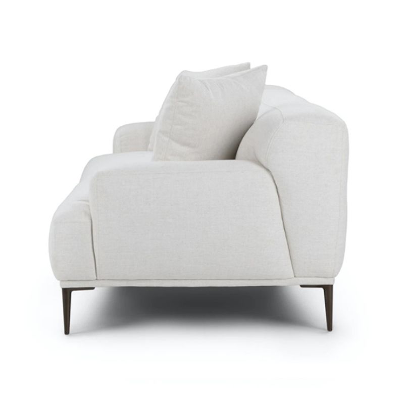 Contemporary Cushions Standard Recessed Arm Sofa for Living Room