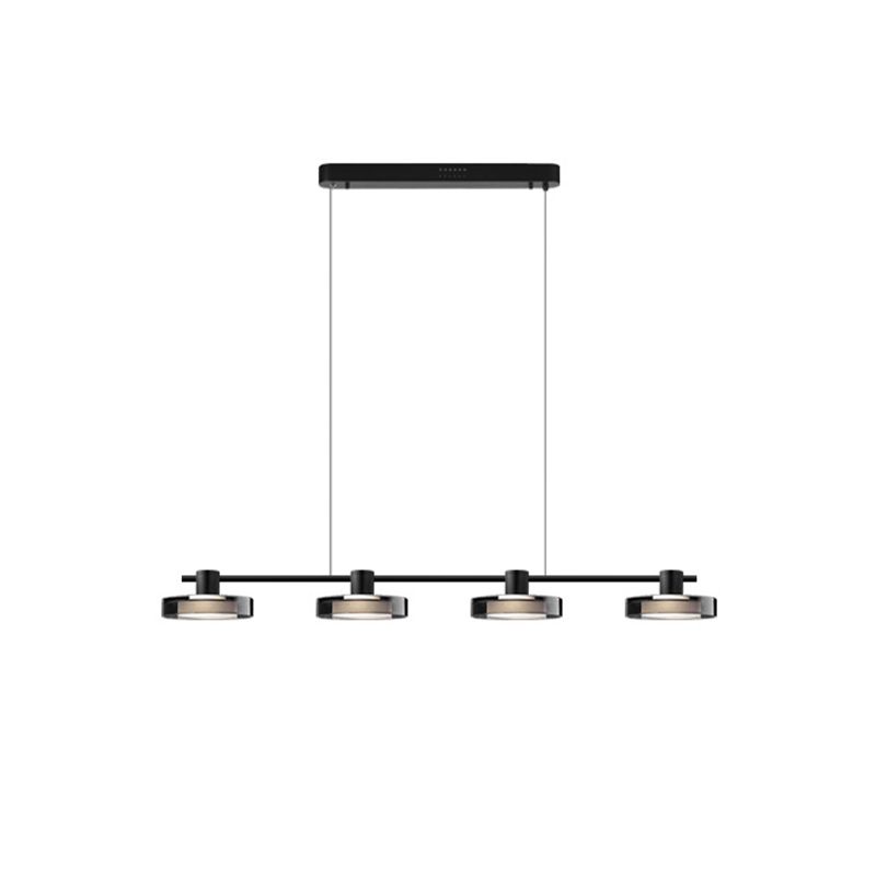 Unique Shape Hanging Lamp Modern Island Lights in Black for Dining Room