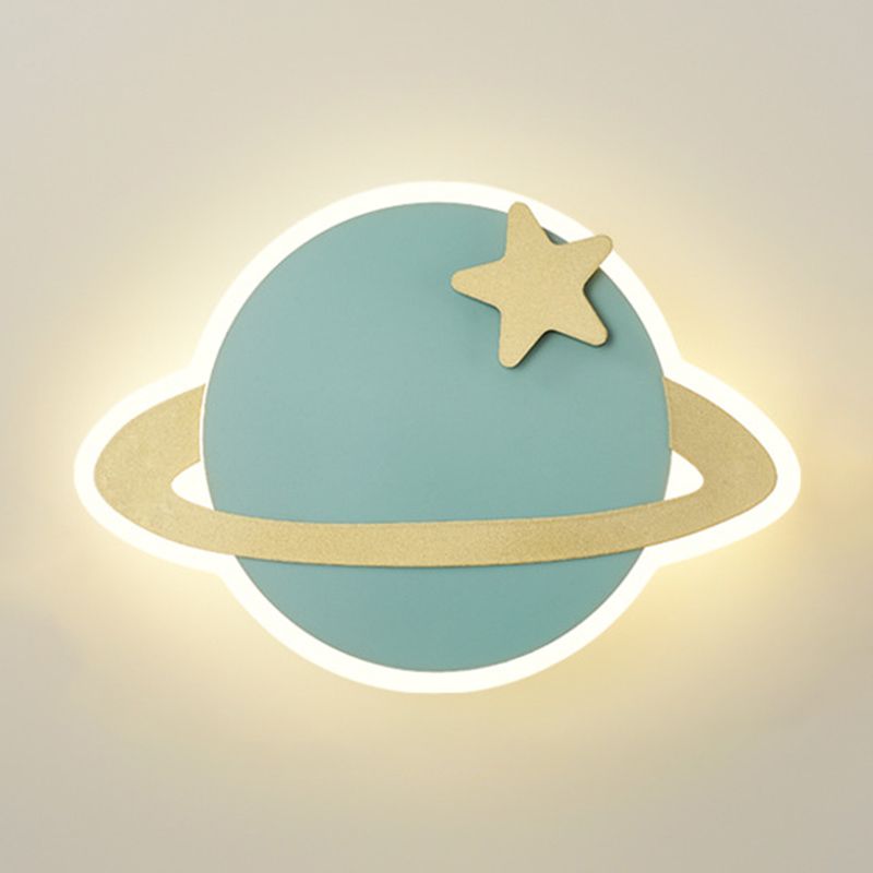 Iluminación de apliques de pared Luz de metal LED moderna para niños para niños dormitorio