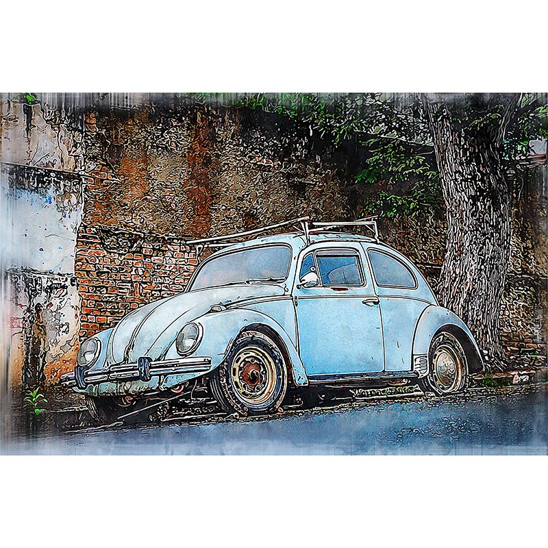 Car Transportation Mural Contemporary Wall Covering for Living Room, Waterproofing