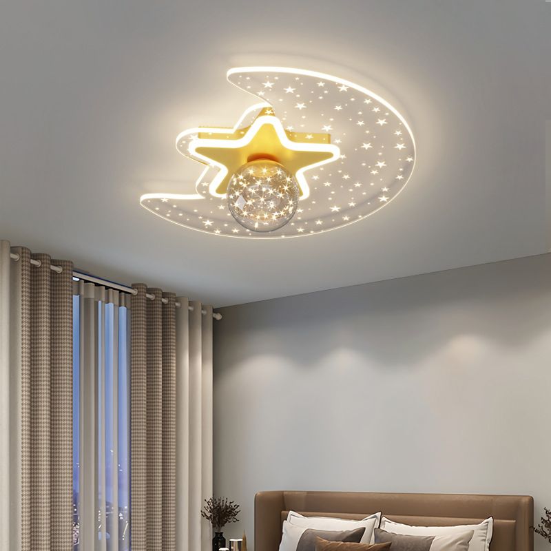 Bedroom Ceiling Mount Light Fixture Metal LED Modern Ceiling Lamp Fixture