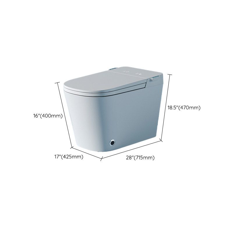 Modern White Toilet Bowl Siphon Jet Toilet with Soft-Close Seat for Bathroom