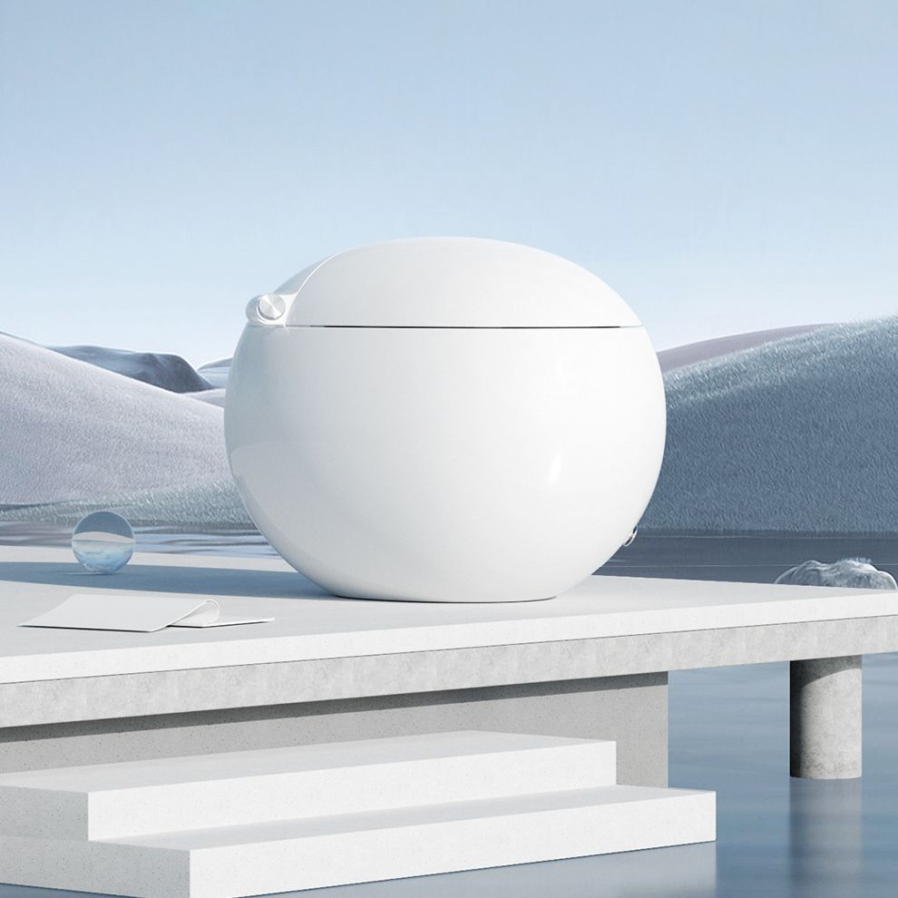 Contemporary One Piece Toilet Concealed Tank Toilet Bowl with Slow Close Seat for Washroom