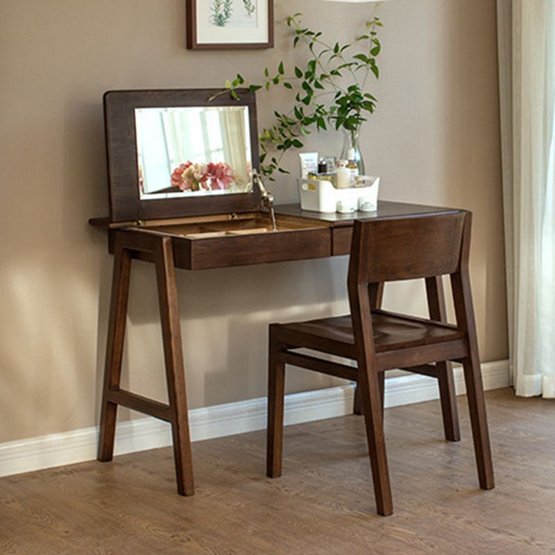 Contemporary Style Dining Chairs Open Back Dining Armless Side Chair with Wooden Legs