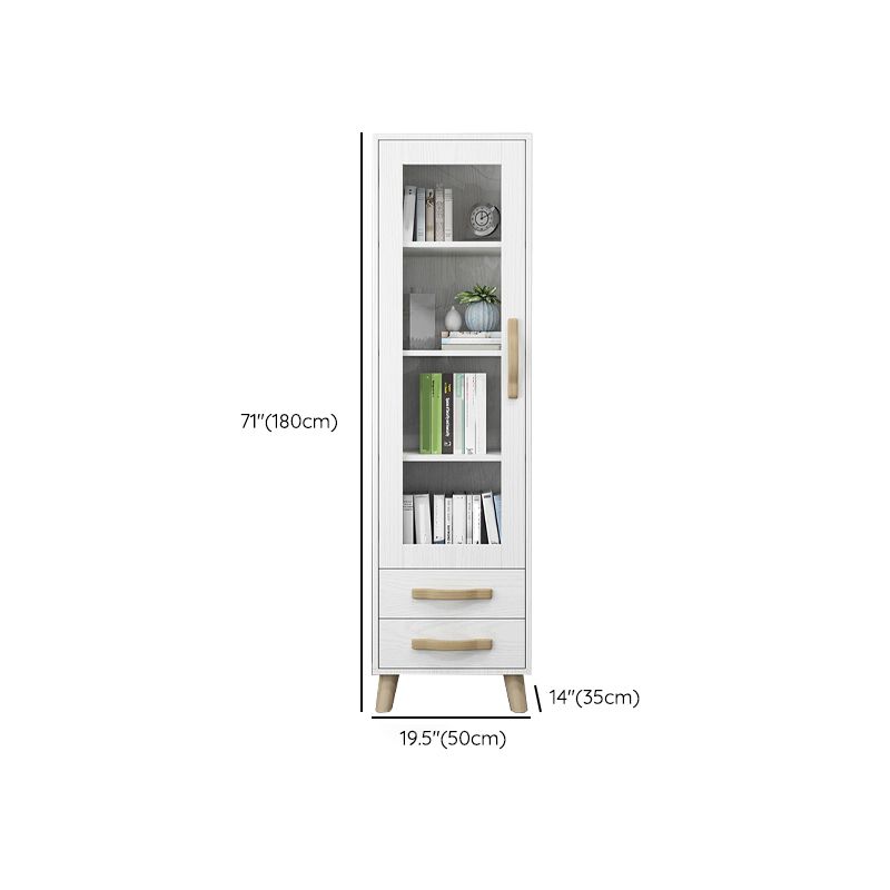 Closed Back Engineered Wood Bookshelf Standard Contemporary Bookcase