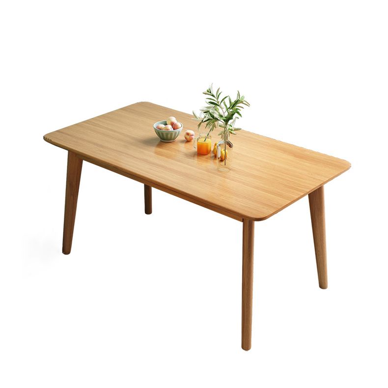 Solid Wood Modern Rectangle Dining Table Rubberwood Top Table,51.5"L x 31.5"W x 29.5"H
