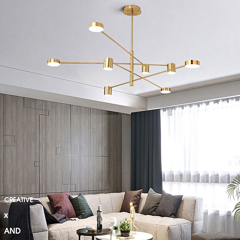 LED Postmodern Chandelier Lighting Metal Ceiling Pendant Light for Living Room