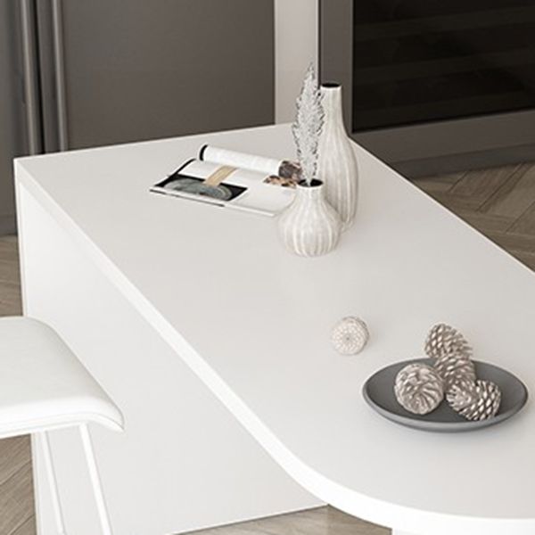 Kitchen Wood Top Counter Table Wood Legs Industrial Style 42-inch Bar Table