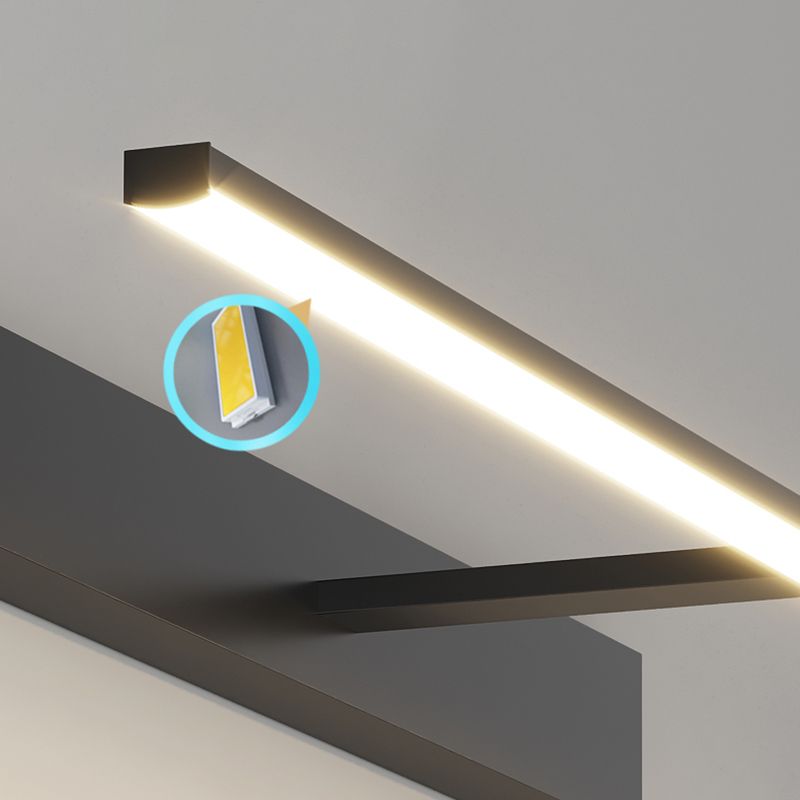 Minimalist-Style Strip Wall Sconce Lighting Metal LED Bathroom Sconce Light Fixture