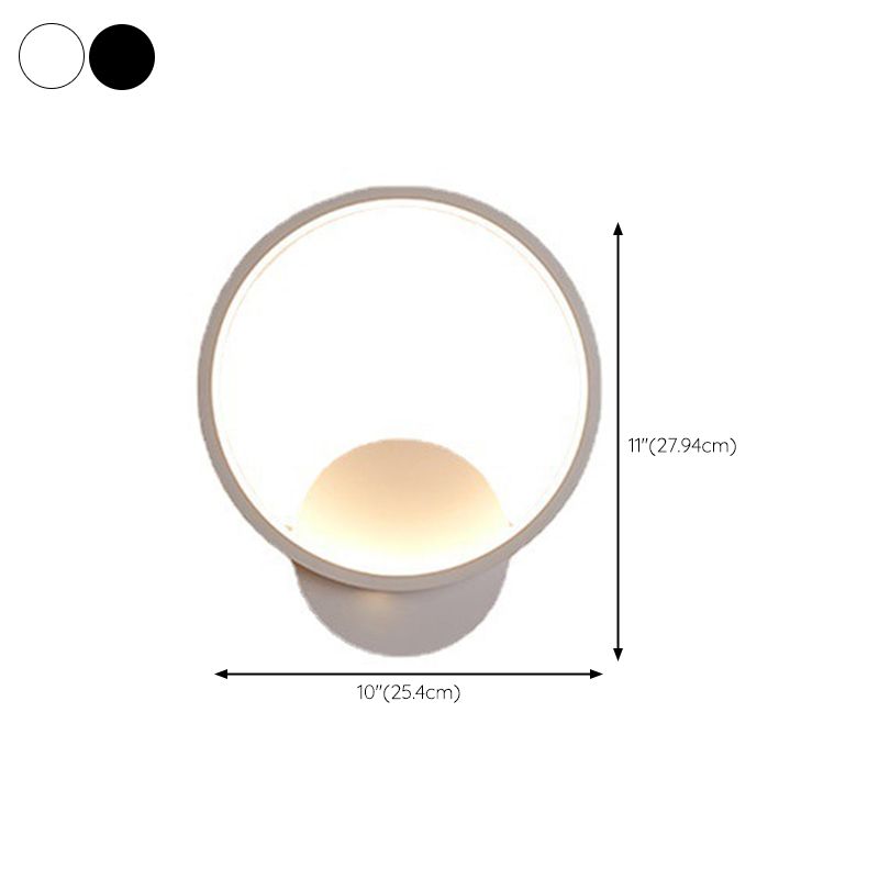Single Modern White/Black Wall Mounted Sconce Unique Wall Light for Bedroom