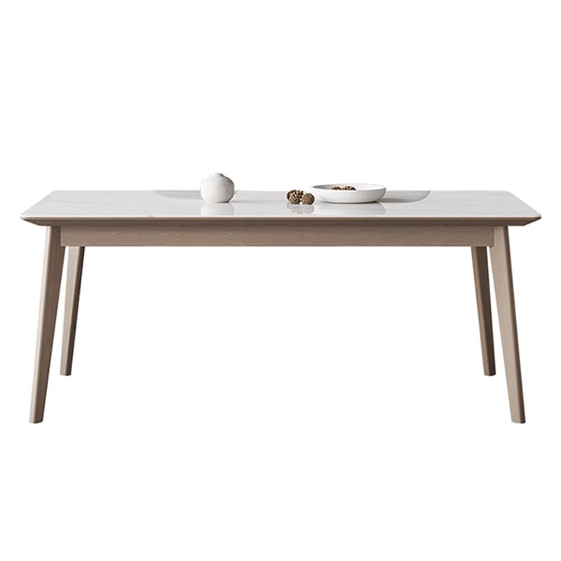 Modern Style Dining Table Sintered Stone 4 Legs Table for Home
