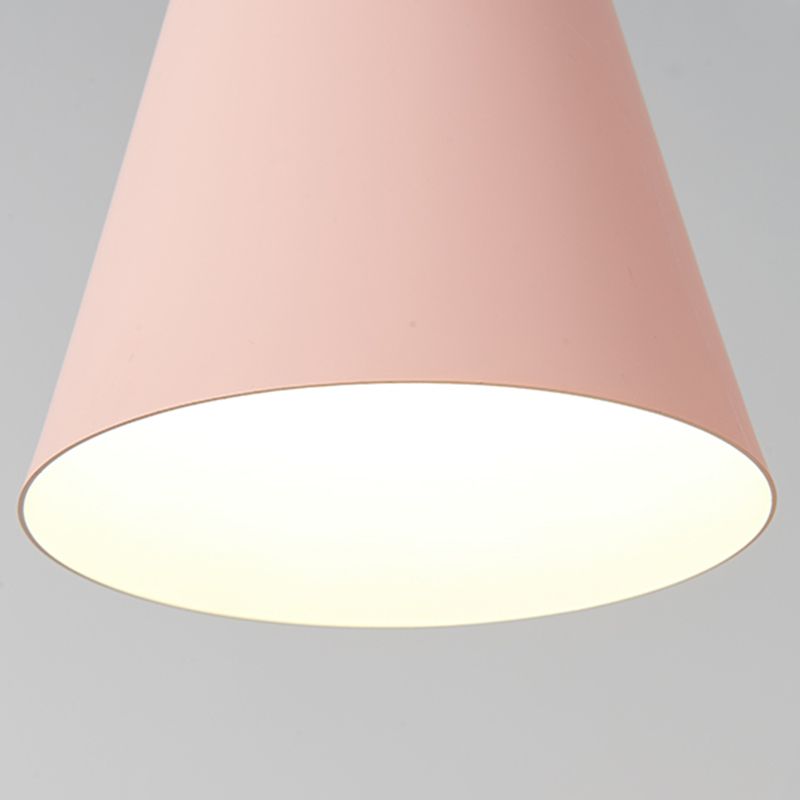 Metal Cone Shape Hanging Lights Modern Style 1 Light Hanging Mount Fixture for Bedside