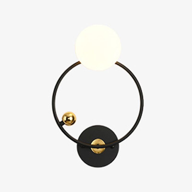 Luz de pared de noche después del minimalismo moderno de una cabeza iluminación de montaje de pared negro