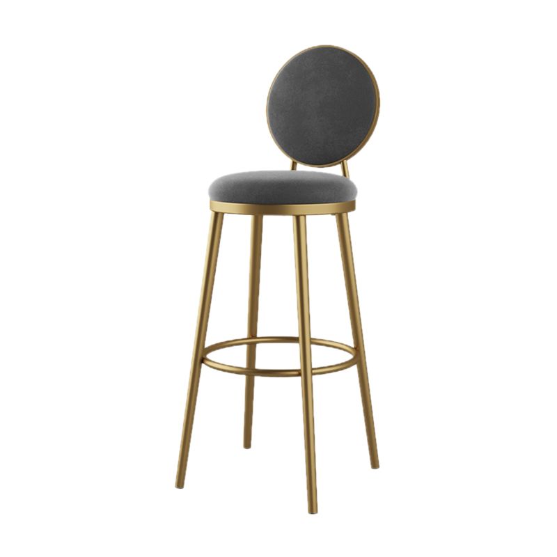Nordic Design Upholstered Bar Stools for Home Luxury Low Back Round Stools