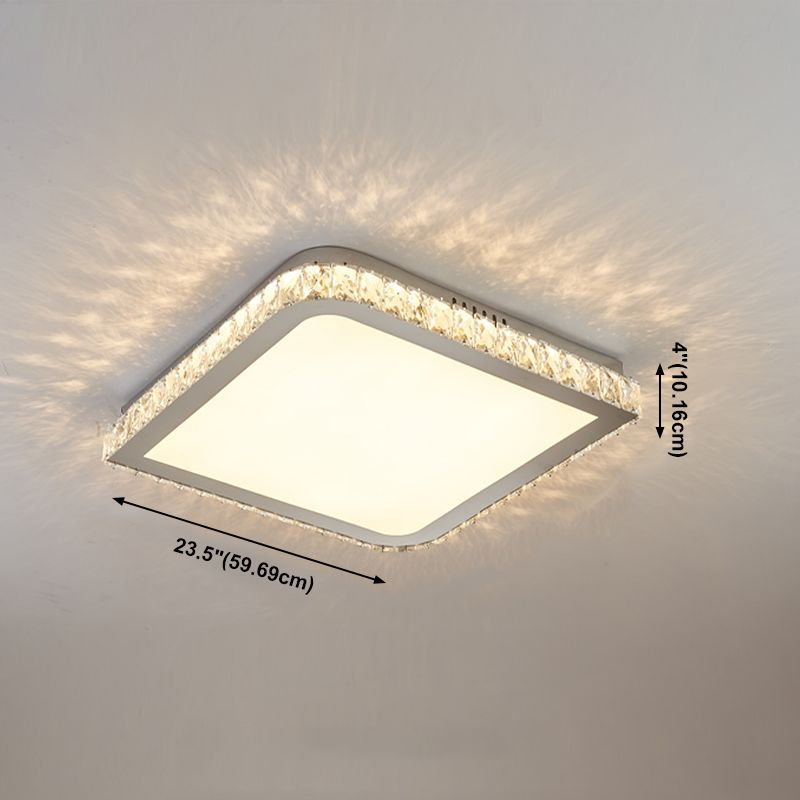 Contemporary Flush Mounted Ceiling Lights LED Crystal Shade Ceiling Mount Lighting