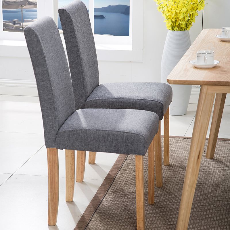 Contemporary Home Side Chair Parsons Back Upholstered Wood Dining Room Chair
