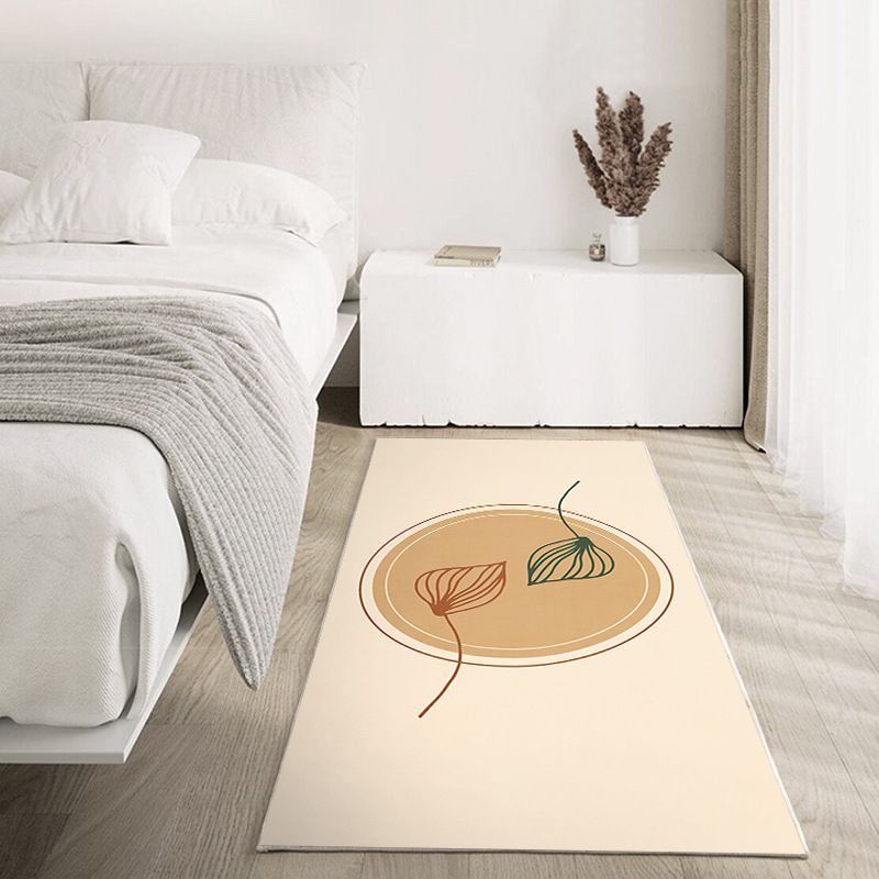 Abstract Color Block Rug Living Room Rectangle Shape Carpet Polyester Washable Area Rug