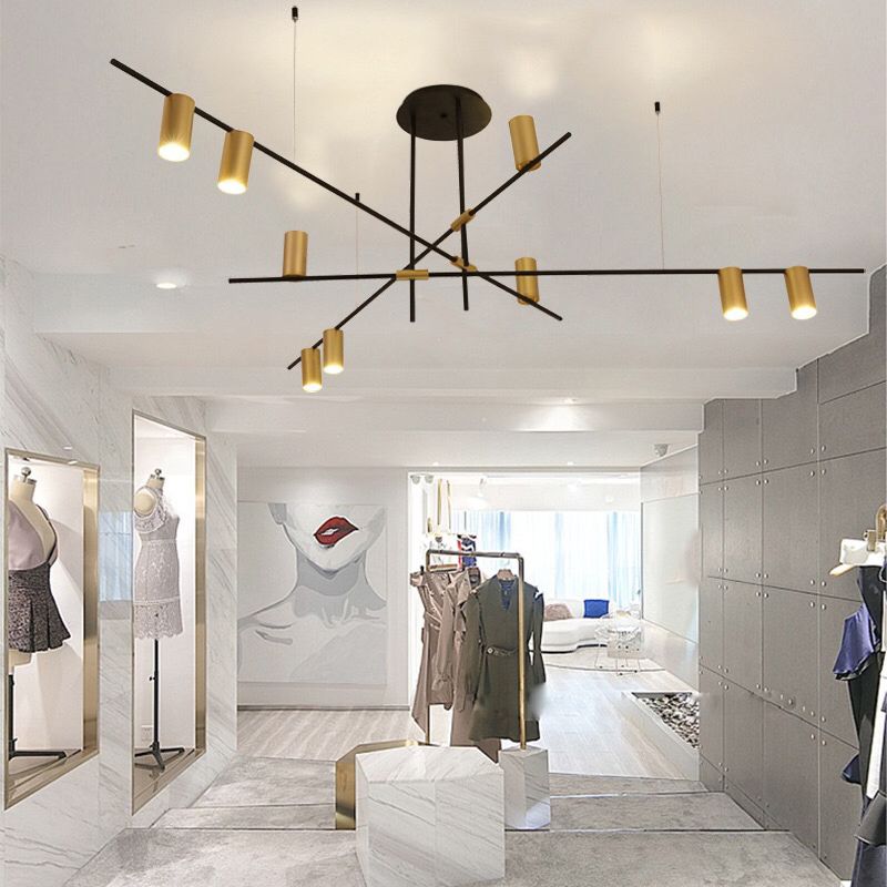Modern Geometric Island Pendant Lights Metal Multiple-Light Island Pendant Lights
