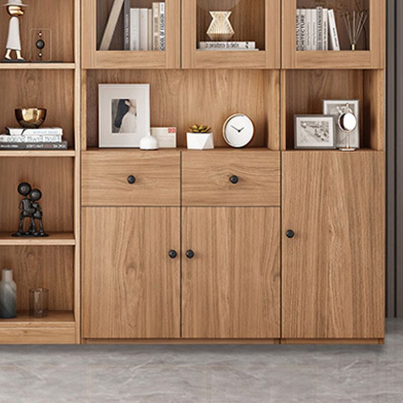 Solid Wood Bookcase Contemporary Style Bookshelf for Home Office Study Room